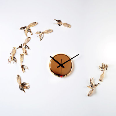 Haoshi - Goldfish X Clock - Gold Plated